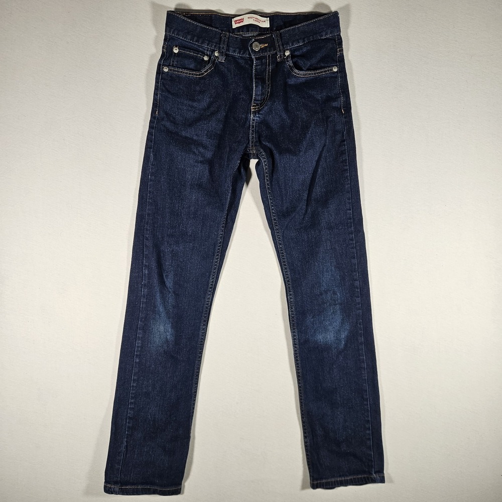 Levi's Jeans 502‎ Regular Taper Boys  14 Reg 27x27 Dark Wash - Picture 2 of 10